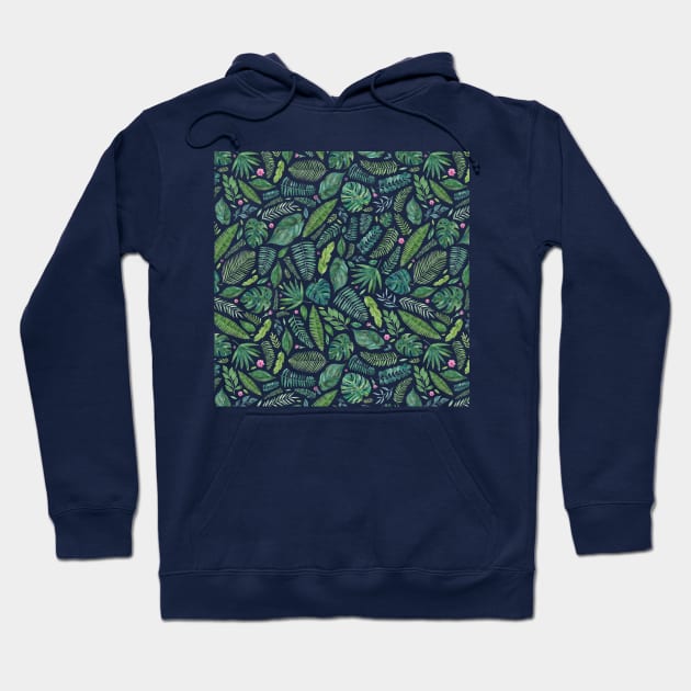 Tropical or Jungle Leaves Hoodie by Elena_ONeill